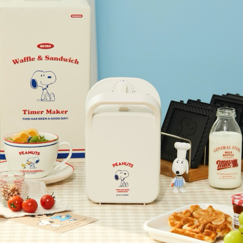 [Peanuts] Peanuts Waffle / Sandwich Maker ที่ทำแซนวิช วาฟเฟิล ลายหมีพูห์ จากเกาหลี