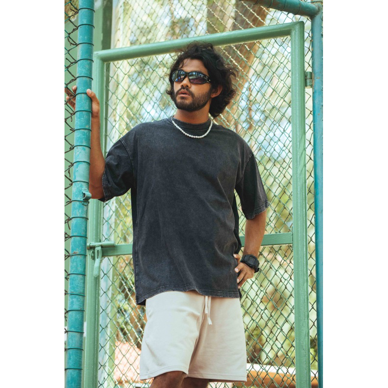 เสื้อยืดทรงโอเวอร์ไซส์ Ⅱ Cosmic Flow Ⅱ regular Ⅱ ผ้าคอตตอน Ⅱ คอฟิต