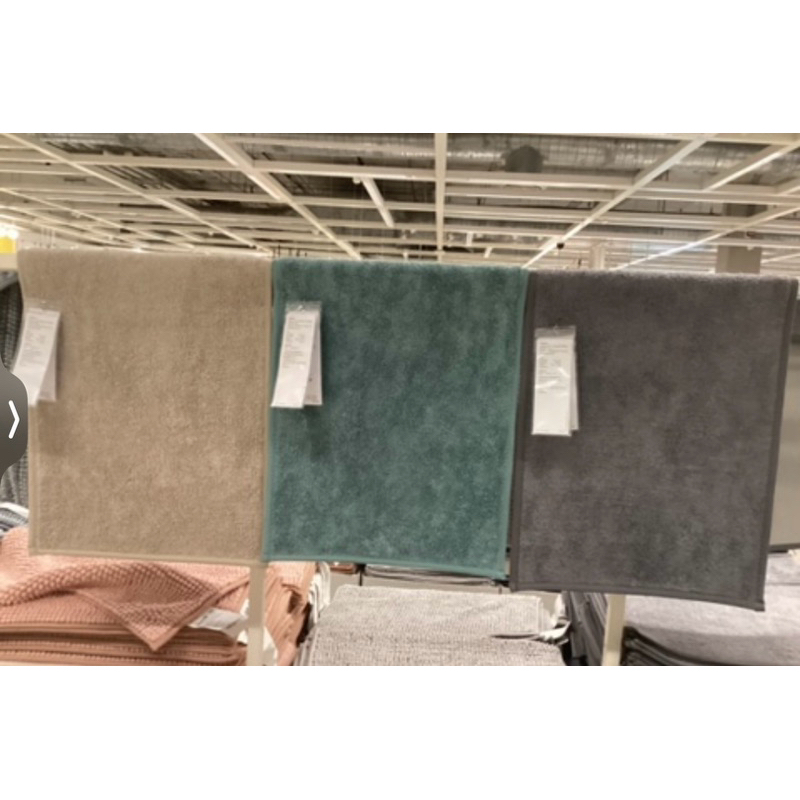 IKEA OSBYSJÖN โอบืสเชินพรมเช็ดเท้า, เทา, 40x60 ซม.