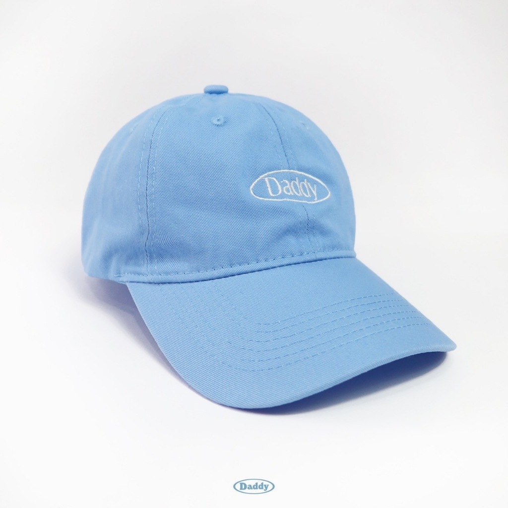 DADDY | Daddy Cap!  Blue หมวกแก๊ป ปักลาย Daddy สีฟ้าอ่อน