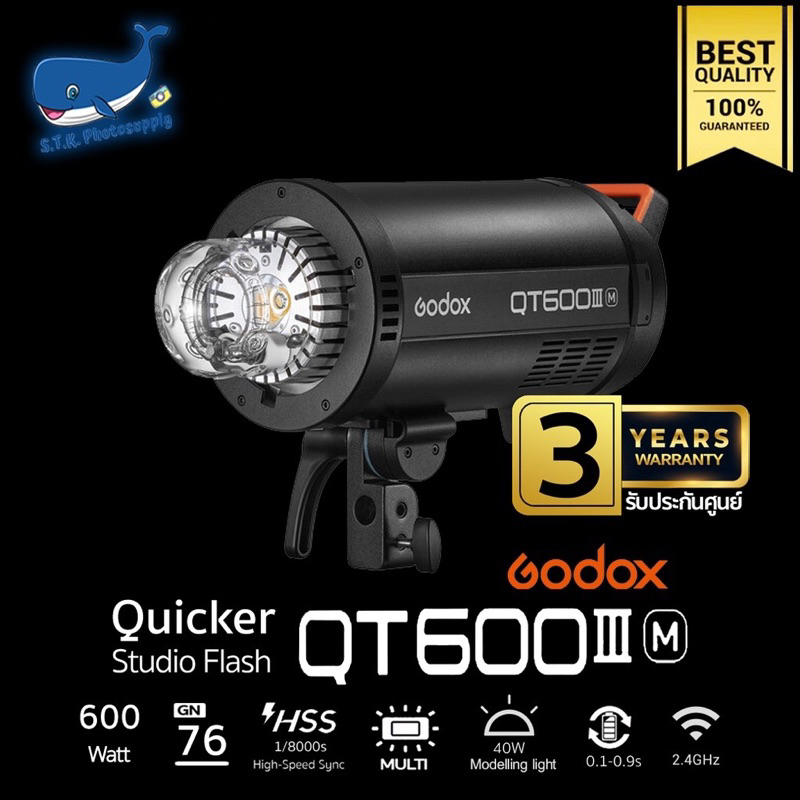 Godox Flash QT600III M 600W Bowen Mount - รับประกันศูนย์ 3ปี ( QT600 III M )