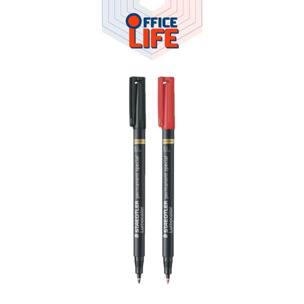 Staedtler (สเตทเลอร์) ปากกาเขียนเลนส์ ปากกา รุ่น 319F Lumocolor ขนาดหัว 0.6 mm ( 1 ด้าม )
