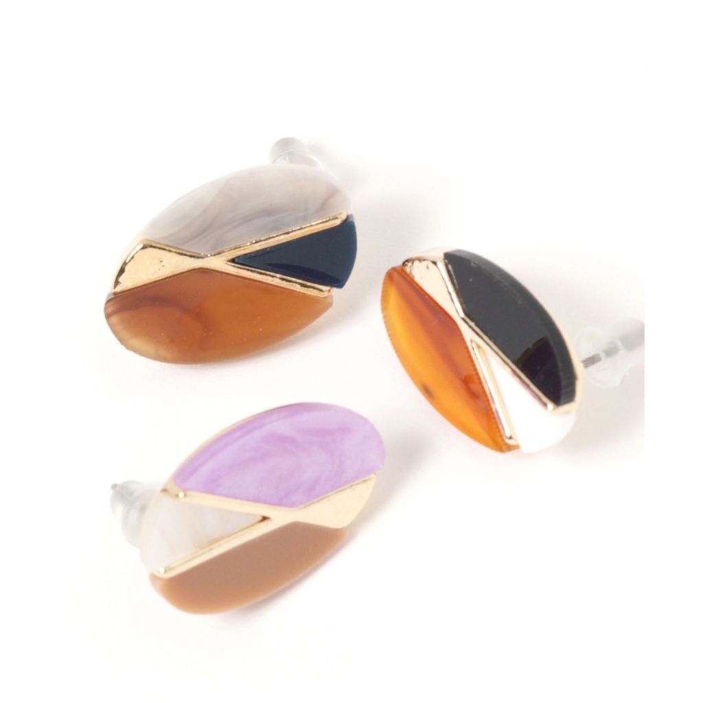 niko and ... Oval 4-color earrings