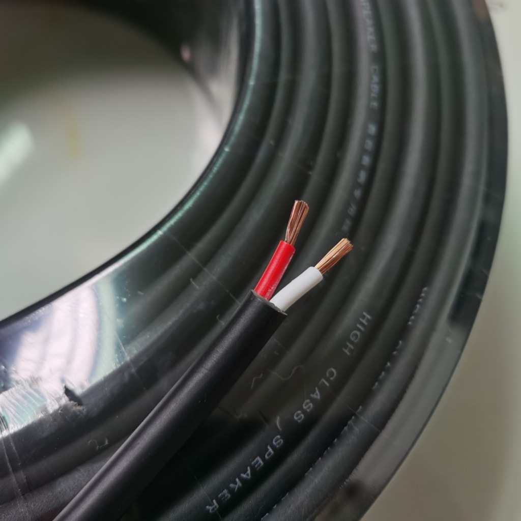 สายลำโพง 2x1.5mm Audio Speaker Cable สายลำโพงซับเบส 100% 10M-50M Speaker Cable with Nerve Wire Enhance Bass Wire