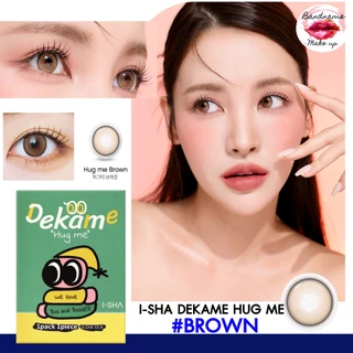 ❤️เติมของแล้ว❤️I-SHA DEKAME HUG ME ฟรีตลับน่ารัก TAUPE GRAY BROWN คอนแทคเลนส์เกาหลี คอนแทคเลนส์รายปี Silicone Hydrogel