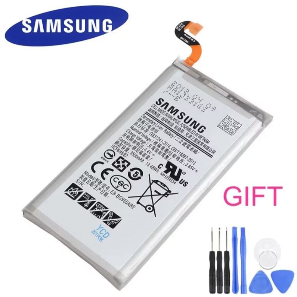 แบตเตอรี่เดิม EB-BG955ABE สำหรับ Samsung Galaxy S8 Plus G955 G955F G955A G955T G955S G955P แท้ 3500m