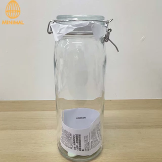 โหลแก้ว โหลดอง มียางกันลมเข้า มีฝาปิด โหลใส่วัตถุดิบ โหลแก้วสุดฮิตจากอีเกีย Glass Jar Korken IKEA