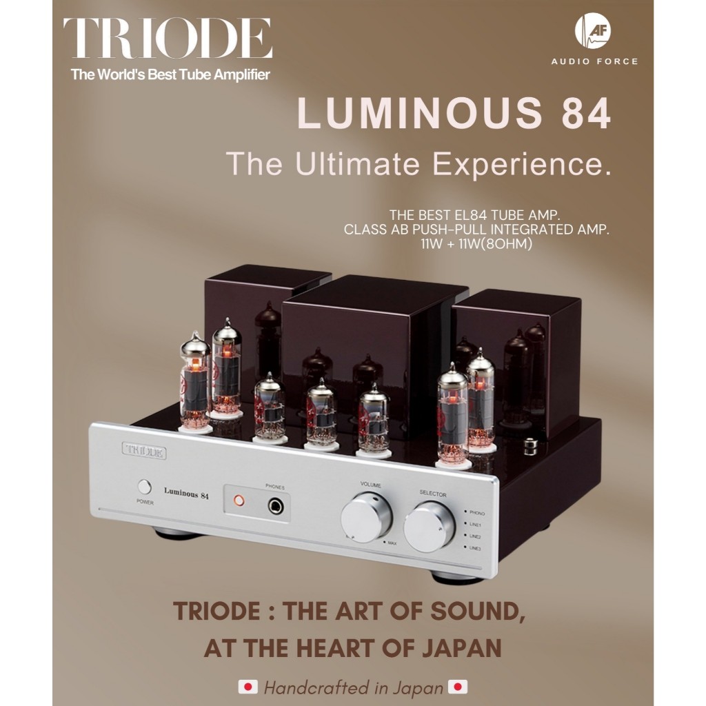 TRIODE Luminous 84 : The Best EL84 Tube Amplifier. Handcrafted in Japan