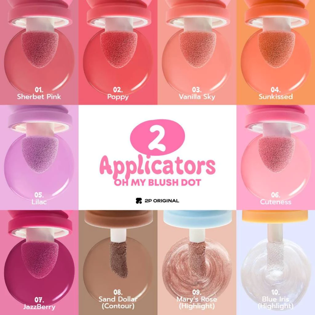 2P Original Oh My Blush Dot บลัชออนสูตรน้ำ thumbnail 10