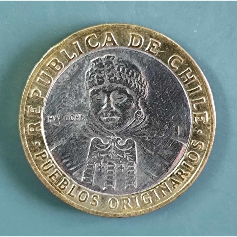 เหรียญต่างประเทศ ชิลี Chile 100 เปโซ Pesos ปี 2003 ผ่านการใช้งาน สภาพสวยๆ (คละเหรียญ) #12