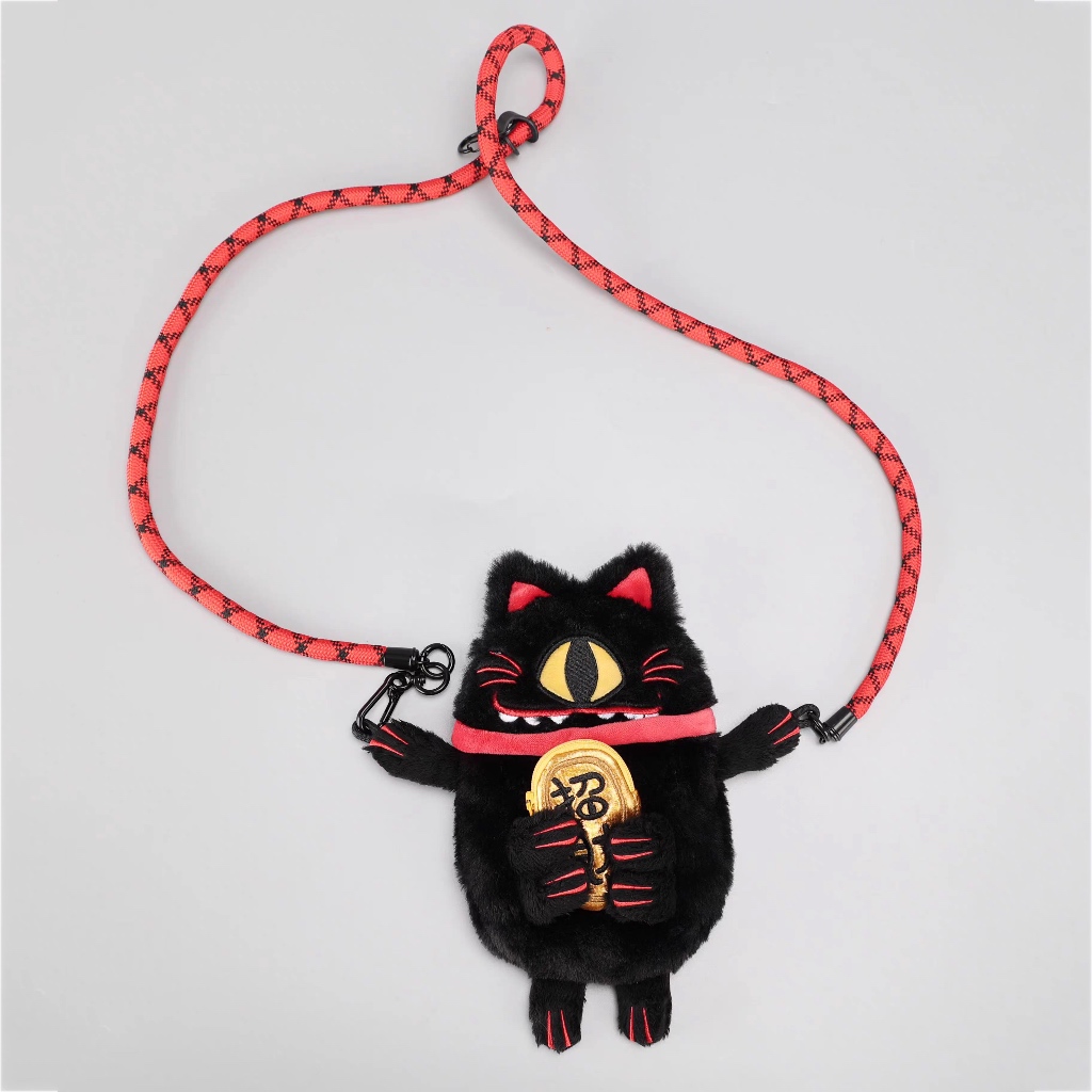 (พร้อมส่ง) ABAOTOYS - ABAO FORTUNE CAT - Plush Bag - กระเป๋าแมวดำกวักโชค รูปที่ 3