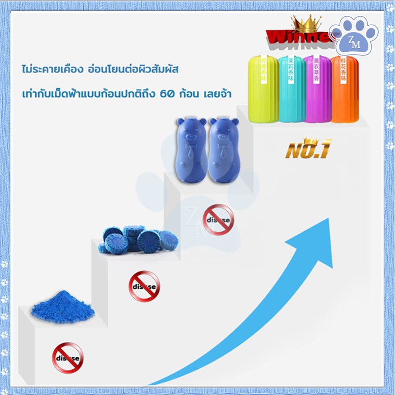 ก้อนดับกลิ่นชักโครก น้ำยาดับกลิ่นชักโครก ช่วยขจัดคราบอ่อนในชักโครก ลดกลิ่นเหม็น ใช้งานได้ง่ายสะดวก ไม่ระคายเคือง - รูปที่ 7