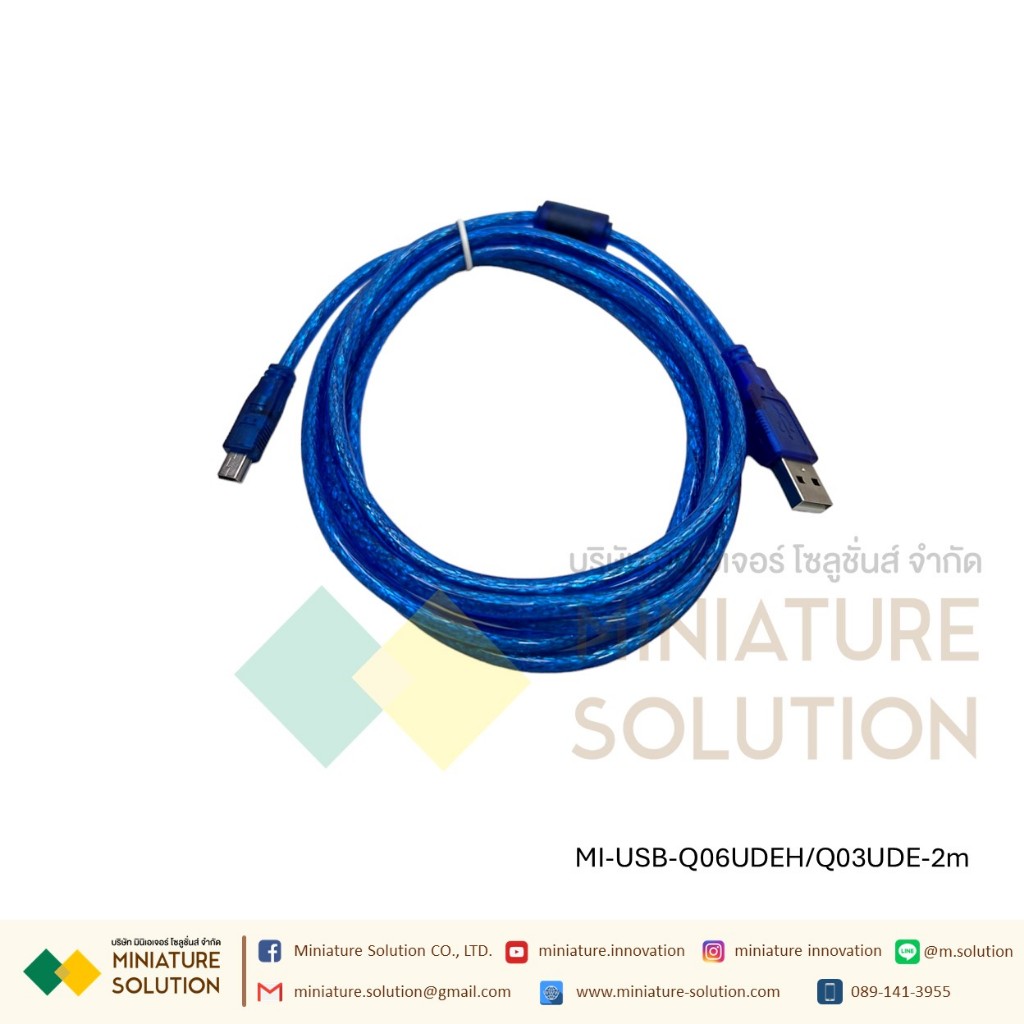สายโหลด PLC Mitsubishi Q series USB-Q06UDEH / Q03UDE ยาว 2และ3 เมตร (USB-Q06UDEH/Q03UDE)