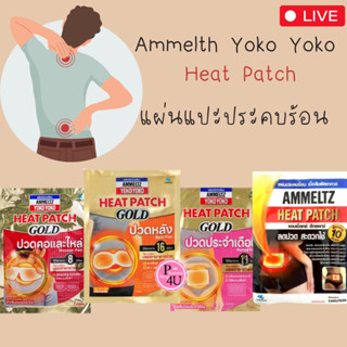 Ammeltz Heat Patch Gold Back, Period and Shoulder pain 1ชิ้น…