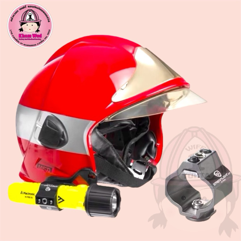 คร่ำหวอดเซฟตี้ ขาจับไฟฉายStreamlight ที่ยึดไฟฉายหมวกgallet Gallet Helmet Mount จัดส่งจากไทย