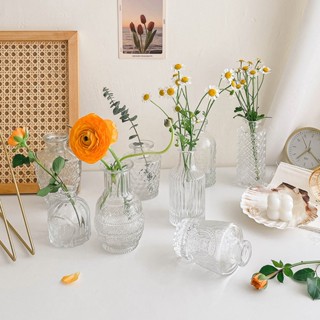 Mixselection พร้อมส่ง insแจกันแก้วใส ใส่ดอกไม้ ทรงรูปขวด ตกแ…