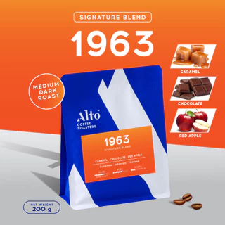 Alto Coffee เมล็ดกาแฟ คั่วกลางค่อนเข้ม 1963 Signature Blend (200g)