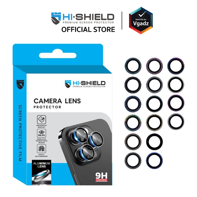 Hishield กระจกเลนส์กล้องสำหรับ iPhone 16 / 16 Plus / 16 Pro / 16 Pro Max รุ่น Aluminum Lens