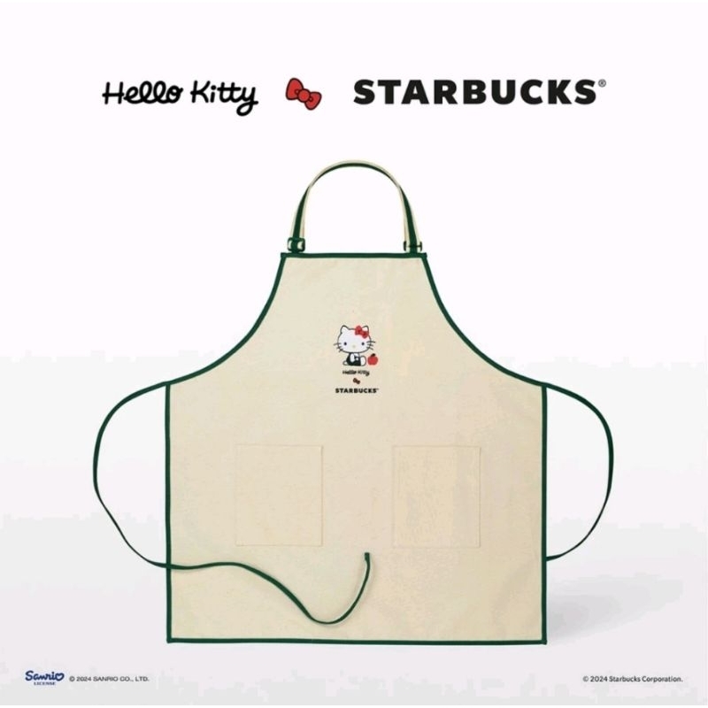 Starbucks Hello Kitty with Apple Apron ผ้ากันเปื้อนสตาร์บัคส์ Hello Kitty คอลเลกชัน ของแท้