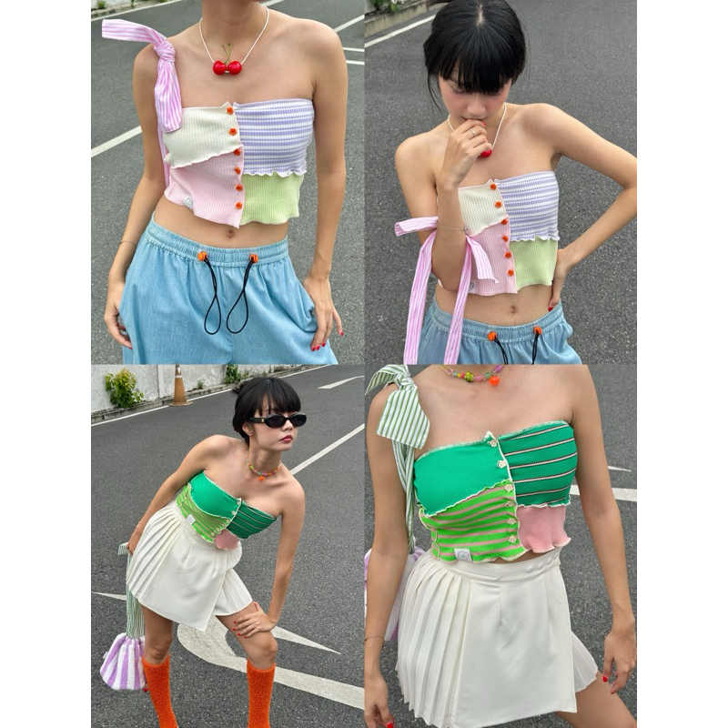 BALLADS Bar bra tube top เสื้อเกาะอกผ้าร่อง