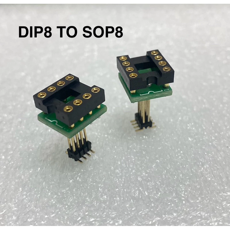 DIP8 TO SOP8 ตัวแปลงไอชี OP-AMP สำหลับงาน Diy ที่อยากเปลี่ยน Op-amp แบบถอดได้