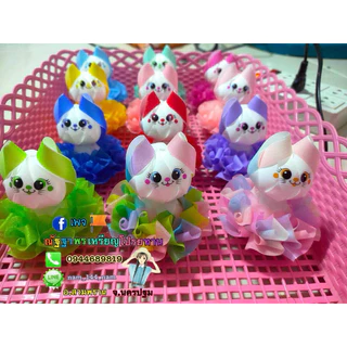 สติกเกอร์ติดเหรียญโปรยทานตาแมว3cm (ใส)