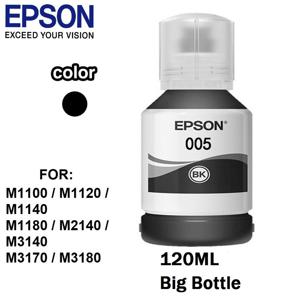 Epson Black Ink Bottle 005 (C13T03Q100) รองรับสำหรับเครื่องพิมพ์รุ่น M1110/M1120/M1140/M2140/M3170