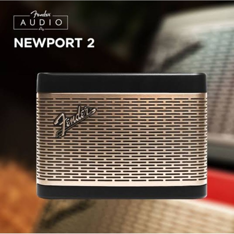 มือสอง ของแท้ หายาก ลำโพง Bluetooth Fender Newport 2 Black-Gold สภาพนางฟ้า