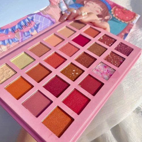 อายแชโดว์พาเลทตาเนื้อฝุ่นเนื้อดิน ErshiQi 24 เฉดสีสวยหรูดูแพง-0280
