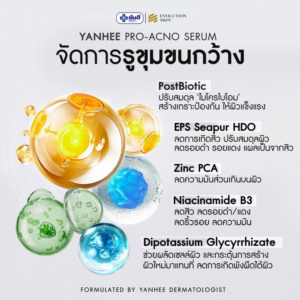 [ ของแท้ มีบัตรตัวแทน ] Yanhee Pro Acno Serum เซรั่มสิว ยันฮีโปรเอกโน่ หลุมสิว ควบคุมความมัน