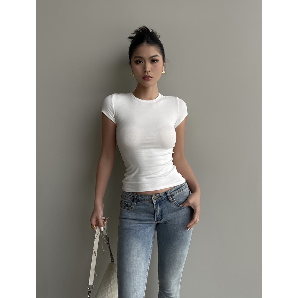 ⚡GI Everyday Crop Top⚡ ครอป คอกลม สไตล์ฝรั่ง_Gioia.991  ( #gii524 )