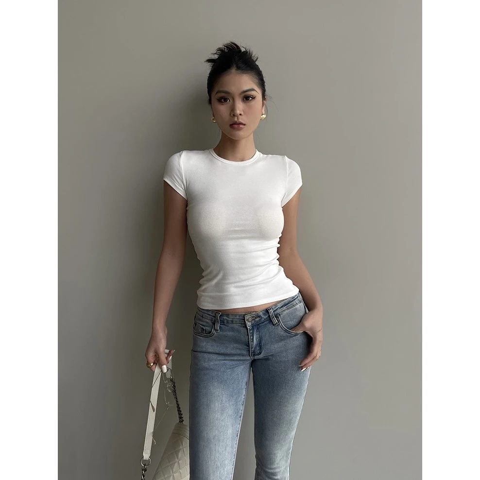 ⚡GI Everyday Crop Top⚡ ครอป คอกลม สไตล์ฝรั่ง_Gioia.991 ( #gii524 )