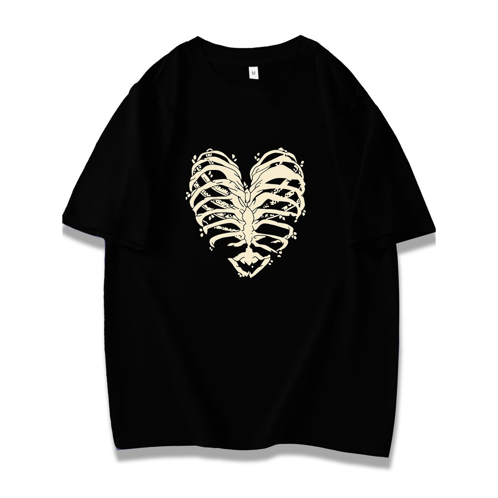 ( CS201-84 ) เสื้อยืด Oversize เสื้อแขนสั้น คอกลม ใส่ได้ทั้งชาย/หญิง เสื้อสกรีนลาย S-2XL