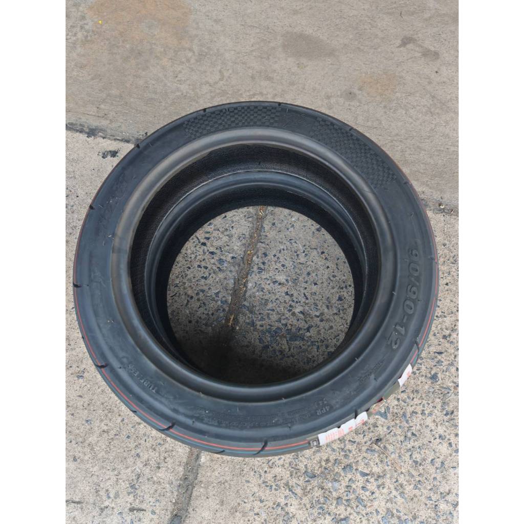 ยางนอกสายซิง twpo 90/90 ขอบ12 มีของพร้อมส่ง ยางใหม่(ต่อ1 เส้น )xj315