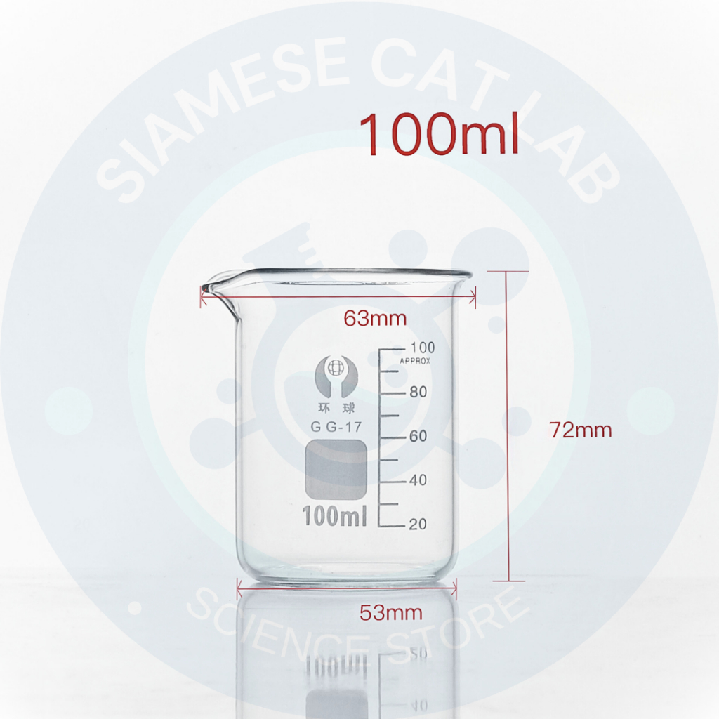 บีกเกอร์แก้ว Borosilicate Glass Beaker Glass บีกเกอร์ขนาด 100ml-1000ml - รูปที่ 3