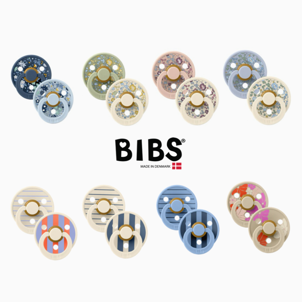 แถมกล่องเก็บ Bibs x Liberty รุ่นใหม่✨จุกหลอกยางพารา จาก เดนมาร์ก สำหรับเด็กติดเต้า แพ็คคู่ BPA f