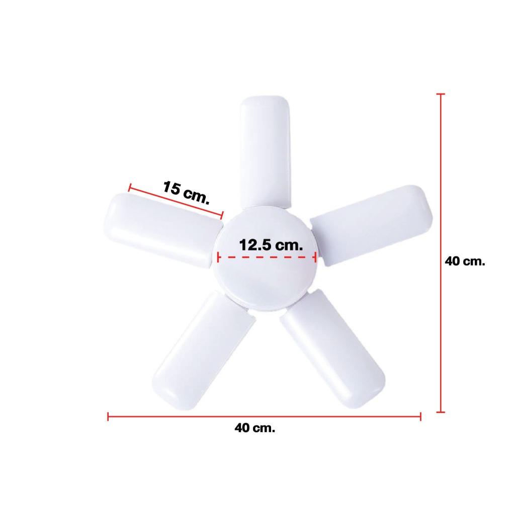 หลอดไฟ LED ทรงใบพัด ประหยัดพลังงานไฟ ปรับมุมโคมไฟได้ Deformable lamp พับเก็บได้ - รูปที่ 7