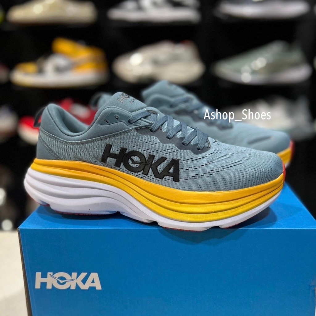 รองเท้าใส่วิ่ง Hoka Bondi8 (wide)sz.36-45 มี3สี สำหรับผู้ชายและผู้หญิง หน้าเท้ากว้าง(สินค้าถ่ายจากภาพจริง100%)