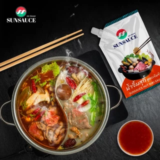 น้ำจิ้มสุกี้ น้ำจิ้มหมูกระทะ น้ำจิ้มปิ้งย่าง สูตรเข้มข้น ขนาด 50 / 500 กรัม(ซอง) - SUNSAUCE(ซันซอส)
