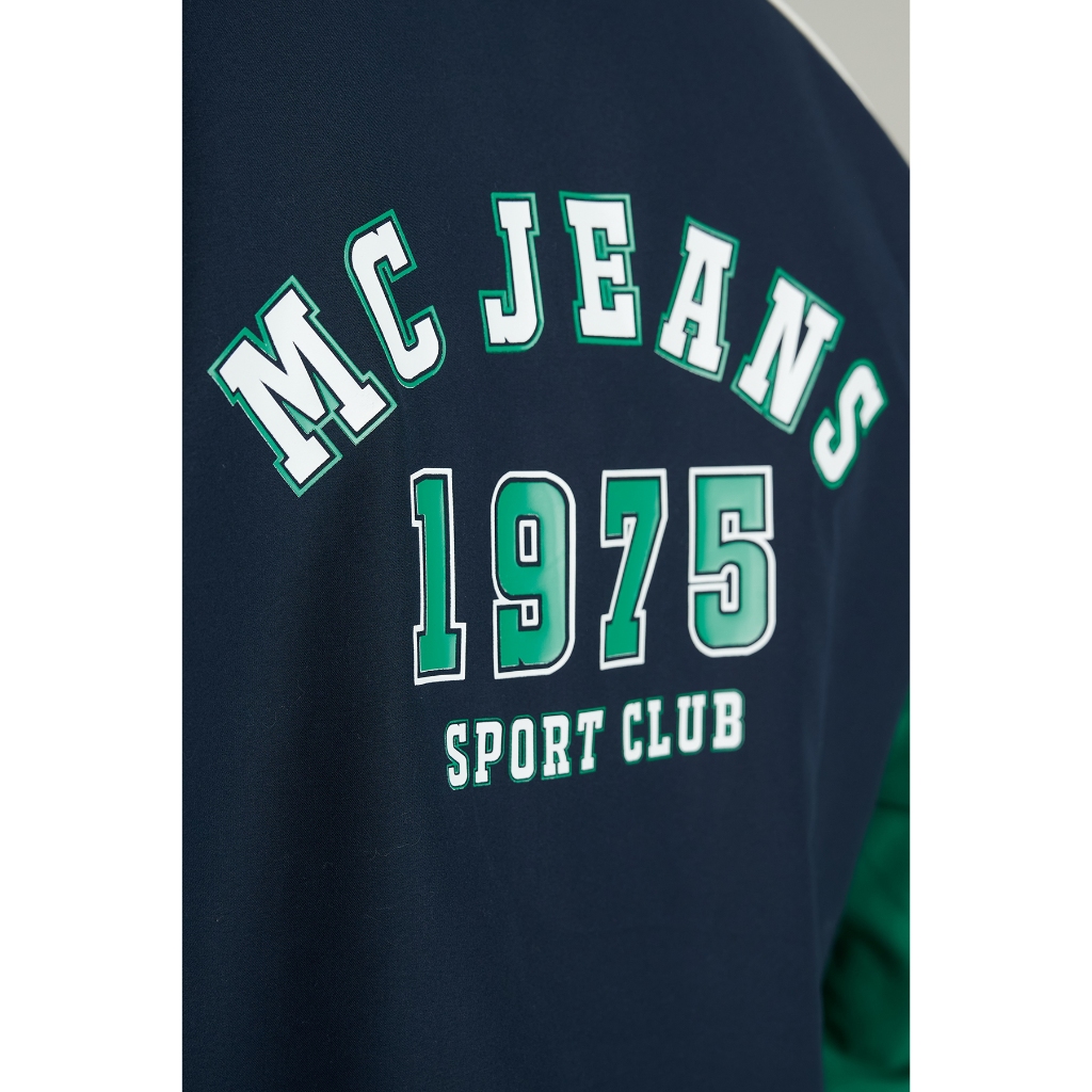 Mc jeans เสื้อแจ็คเก็ตบอมเบอร์ Unisex แขนยาว สีกรมท่า MJCP078 ราคา ถูกที่สุด ดีลบีเคเค แกลเลอรีภาพที่ 9