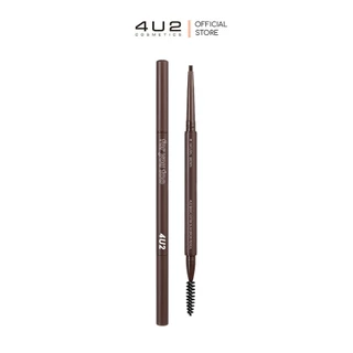 (1แถม1 กด 2 ชิ้นรับโปร)4U2 BASIC EXTRA SLIM BROW PENCIL - ดินสอเขียนคิ้ว Slim หัวเรียวเล็ก เส้นเล็ก กันน้ำกันเหงื่อ เส้น
