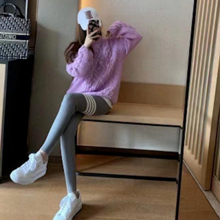 กางเกงเลกกิ้ง แต่งแถบสกรีน ผ้ายืดใส่สบาย เลกกิ้งออกกำลังกาย …