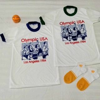 เสื้อผ้าบาง แขนจั๊ม ลายนักลิมโอลิมปิก วิ่ง คอกลม ฟิต ใส่สบาย…