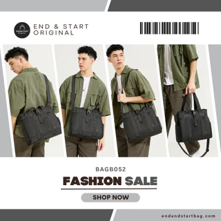 BAGB052 END&START กระเป๋าสะพาย หิ้วได้ ทรงเมสเซนเจอร์ Messenger Bagทำงานใส่เอกสาร A4 ใส่โน๊ตบุ๊คได้