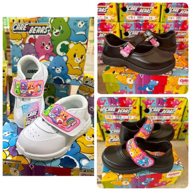 🔥พร้อมส่ง!! [ถูกที่สุด!!] รองเท้านักเรียน พละ อนุบาล มีบิลแคร์แบร์ แบบเทปมีไฟ  แบบล็อคพร้อมกล่อง ป้า