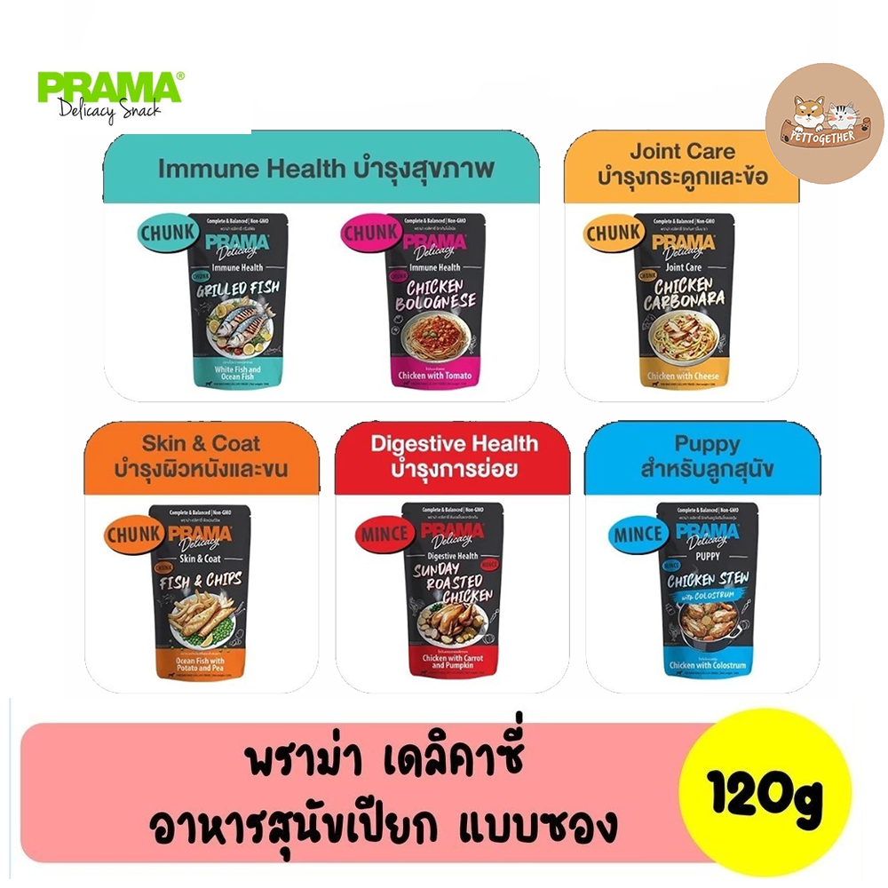 Prama อาหารเปียกสุนัข สูตร Complete and Balanced ขนาด 120g.