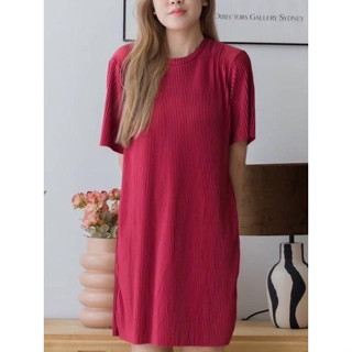 มินิเดรส ผ้าพลีท (สาวไชส์เล็กหรือสาวอวบอ้วนใส่ได้ค่ะ) H39