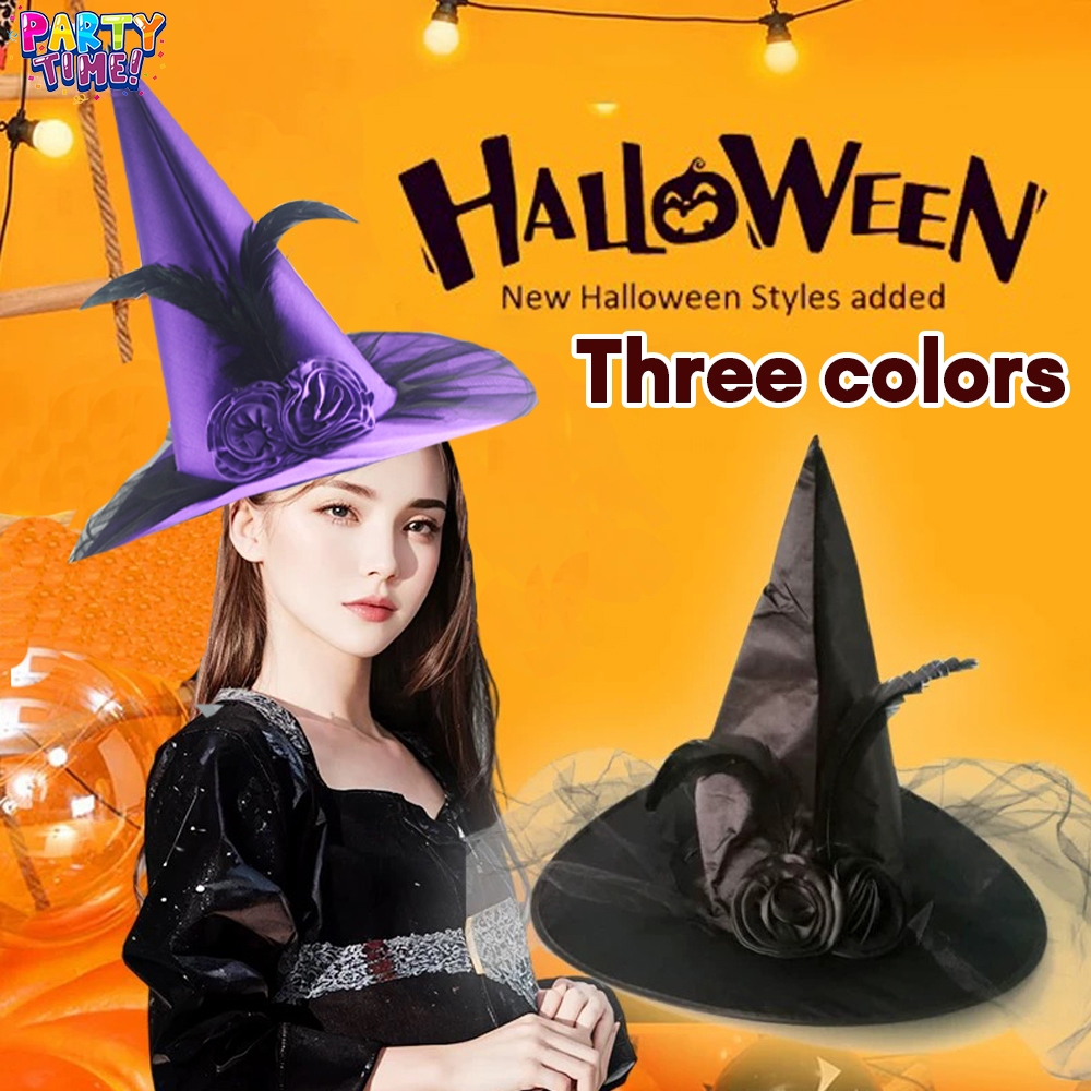Big Party (จัดส่งจากกรุงเทพฯ) หมวกวันฮาโลวีน,หมวกแม่มด,หมวกพ่อมด ,แต่งตัววันฮาโลวีน , เหมาะกับทั้งผู้ใหญ่และเด็ก