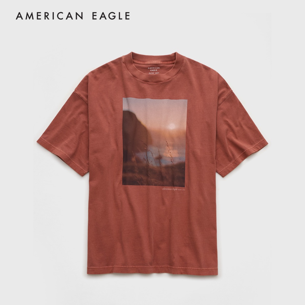 American Eagle Oversized Photo Graphic T-Shirt เสื้อยืด รูปที่ 5