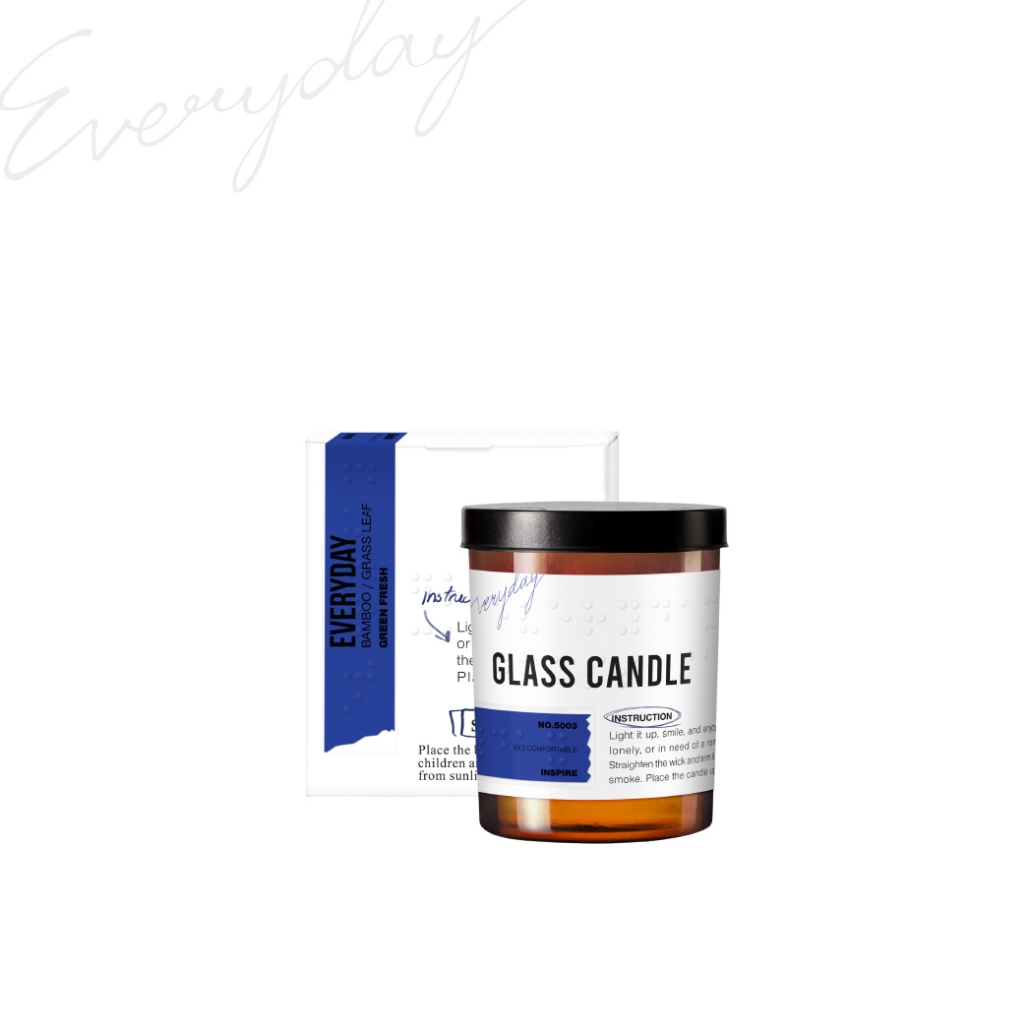 EVERYDAY & FRIENDS | Everyday Basic Glass Candle 60 g (Everyday Kmkm) | เทียนหอม บ้านหอม ปรับอากาศ ผ